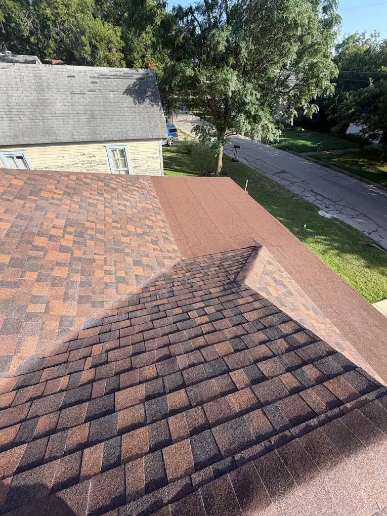 Finished dimensional shingle roof installation